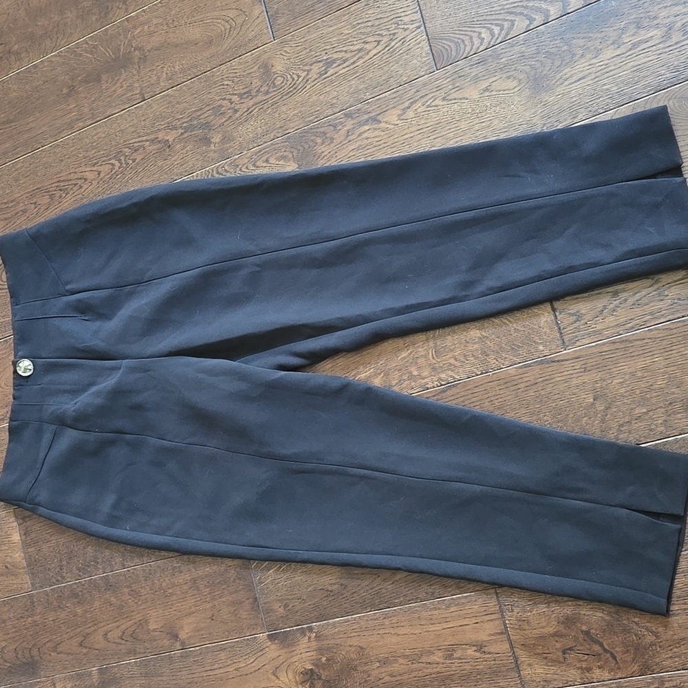 River Island BLACK SPLIT FRONT  CIGARETTE TROUSERS Pants Size UK 14, US 10